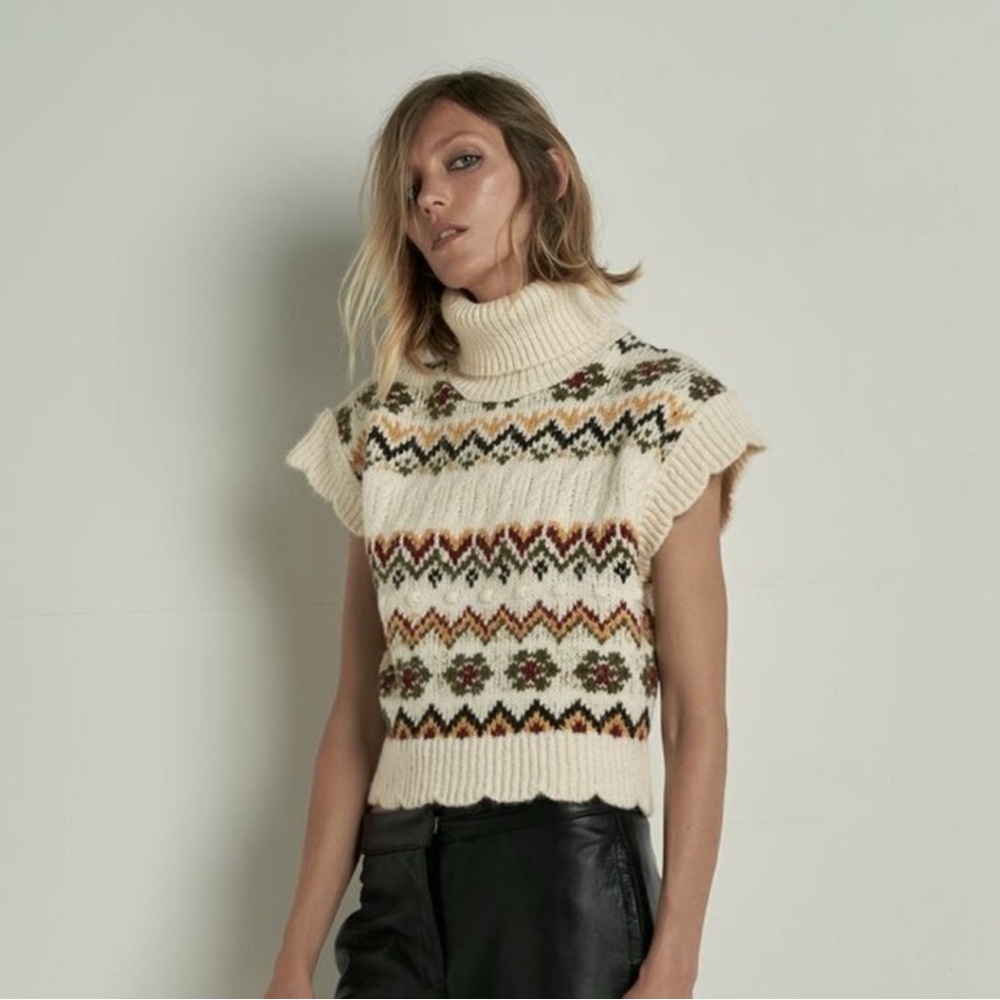Zara Knit Turtleneck Sweater Size Small NWOT